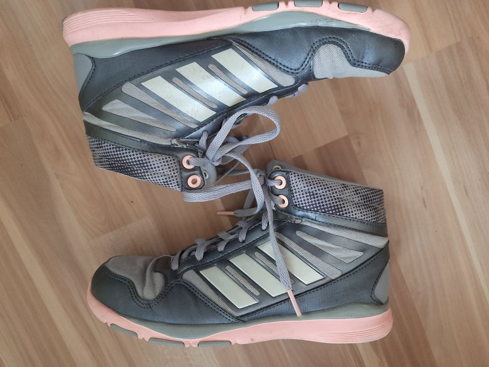 Adidas Dance mid Sneaker Sportschuh Turnschuh Boots 36 grau rosa in Waiblingen