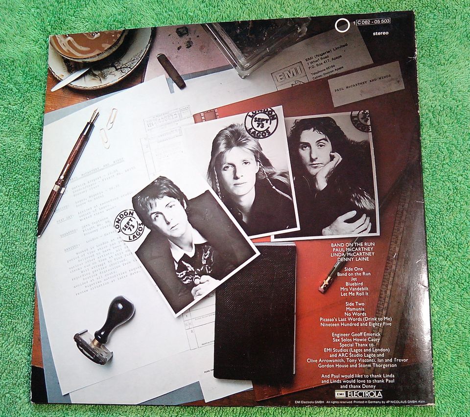 Vinyl Pop Rock LP Wings Band On The Run DE 1973 in Berlin