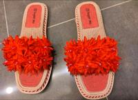 Damen Schuhe Sandalen Gr. 39 rot Blumen Style neu Duisburg - Meiderich/Beeck Vorschau