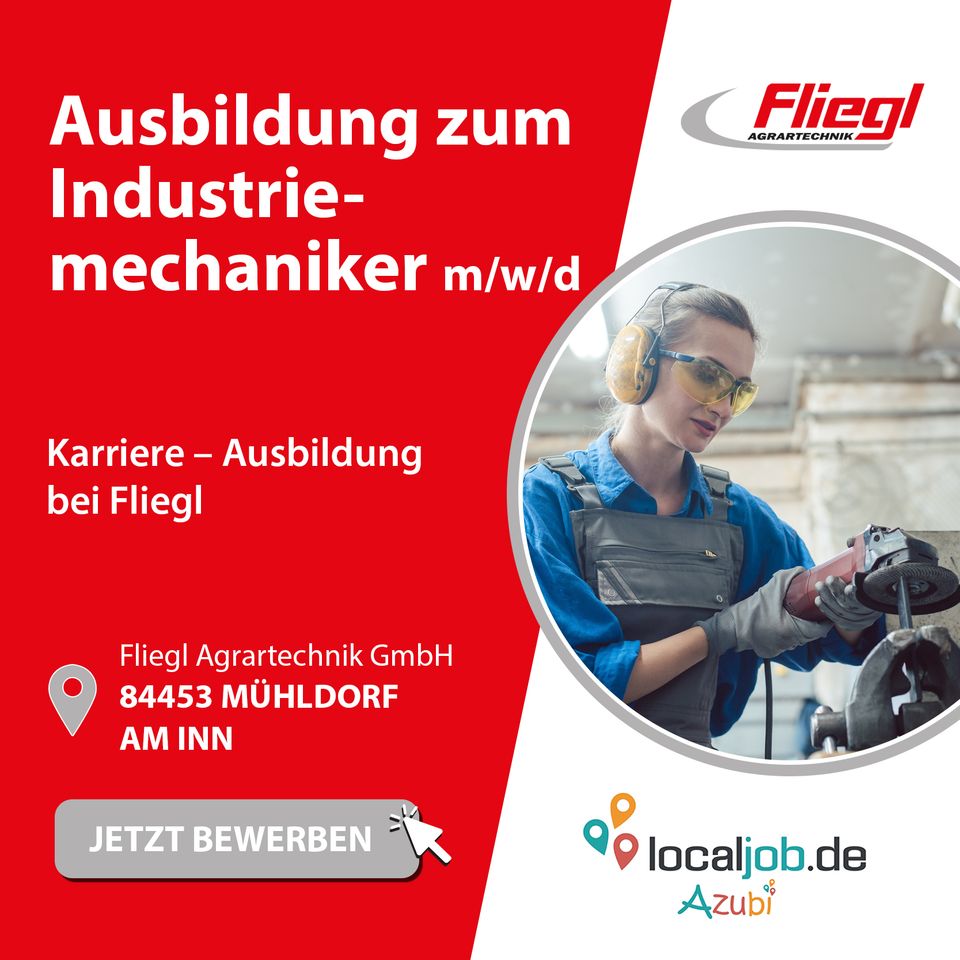 AZUBI zum Industriemechaniker (m/w/d) In Mühldorf am Inn gesucht | www.localjob.de in Mühldorf a.Inn