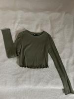Langarmshirt Damen Grün Olive Oberteil croped S Kiel - Suchsdorf Vorschau