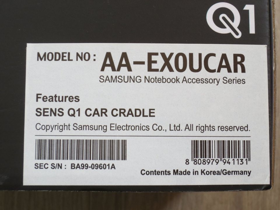 Samsung Q1 Car Cradle Autohalterung AA-EX0UCAR in Allmersbach