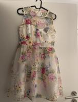 Lipstick Kleid | Festlich | Weiß | Thüll | Blumen | Kurzes Kleid Bayern - Herrieden Vorschau