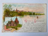 Alte Postkarte/Lithographie - Stralsund - Ansichten um 1898 Mecklenburg-Vorpommern - Stralsund Vorschau