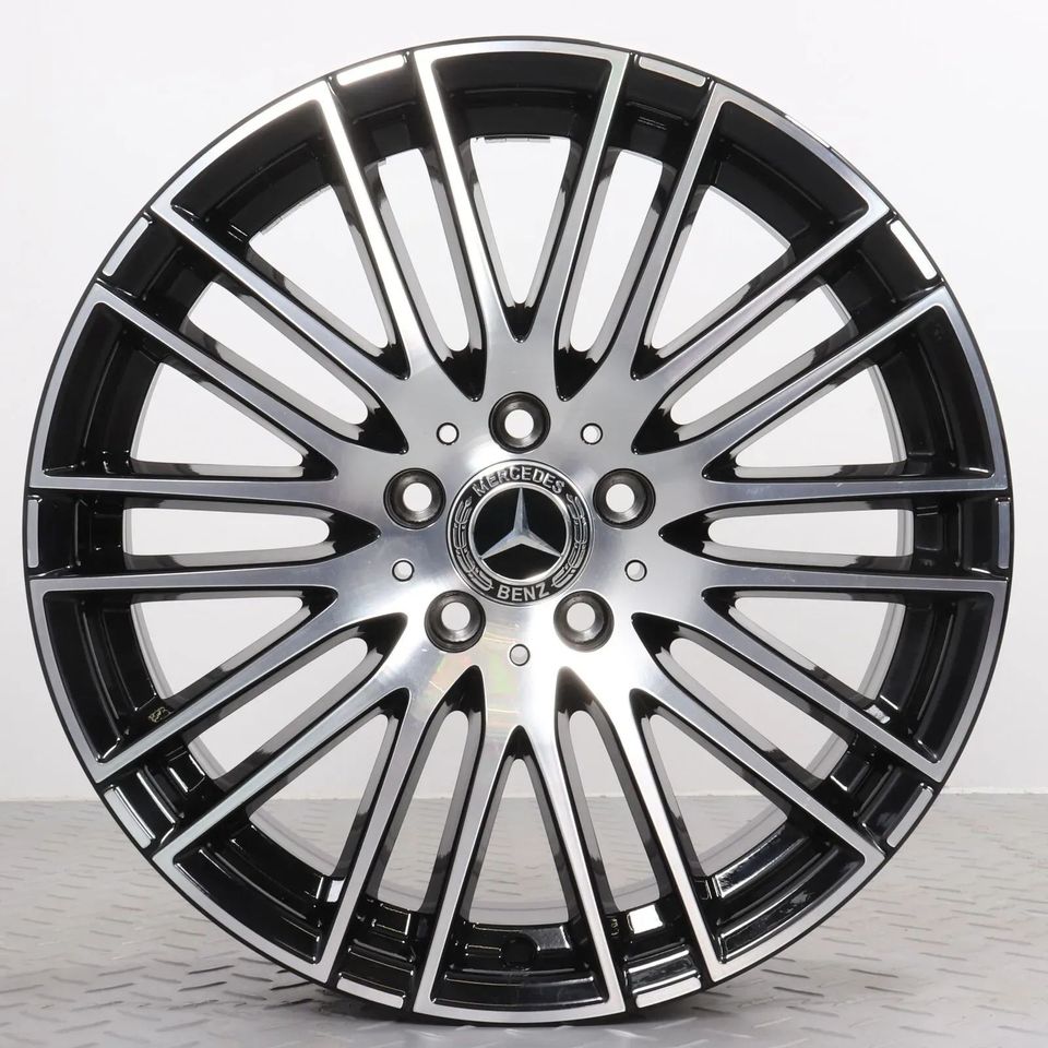 Alufelgen 18 Zoll Mercedes-Benz C-Klasse W206 S206 Original Felgen Felgensatz 10-Doppelspeichen Design A2064014900 Schwarz 7,5x18ET40 5x112 66,6 Gebraucht in Gefell