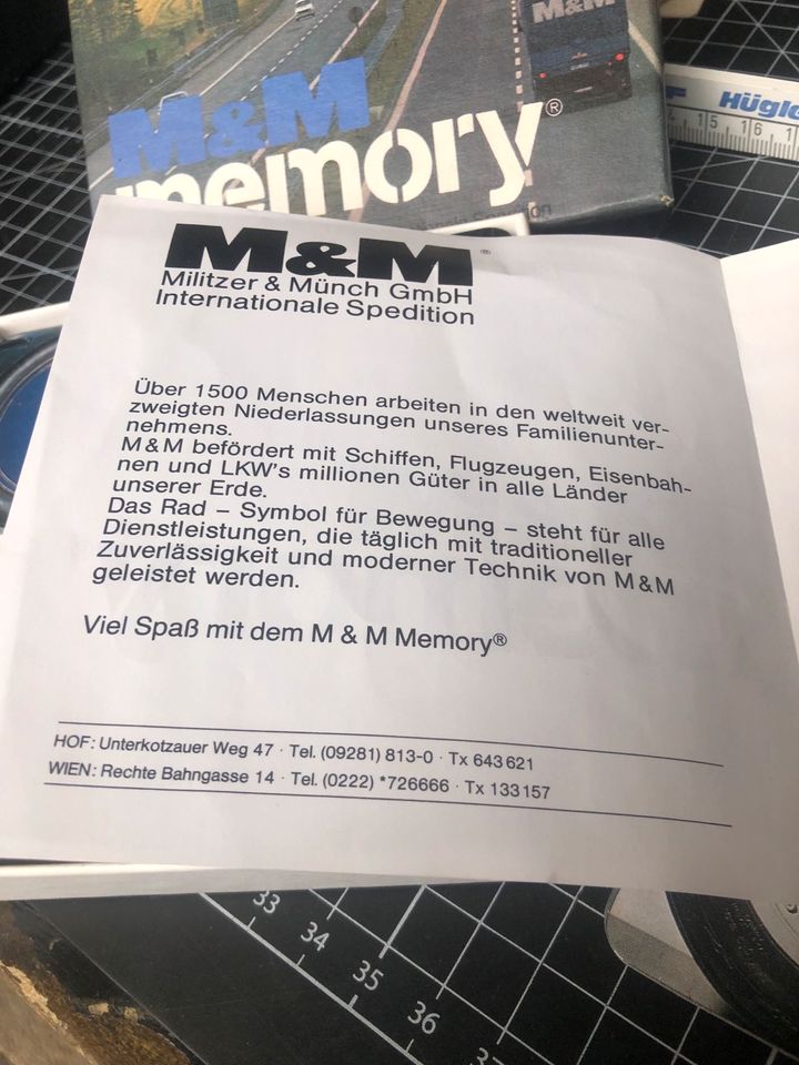 M&M MEMORY von 1989 Militzer & Münch Spedition in Hof (Saale)