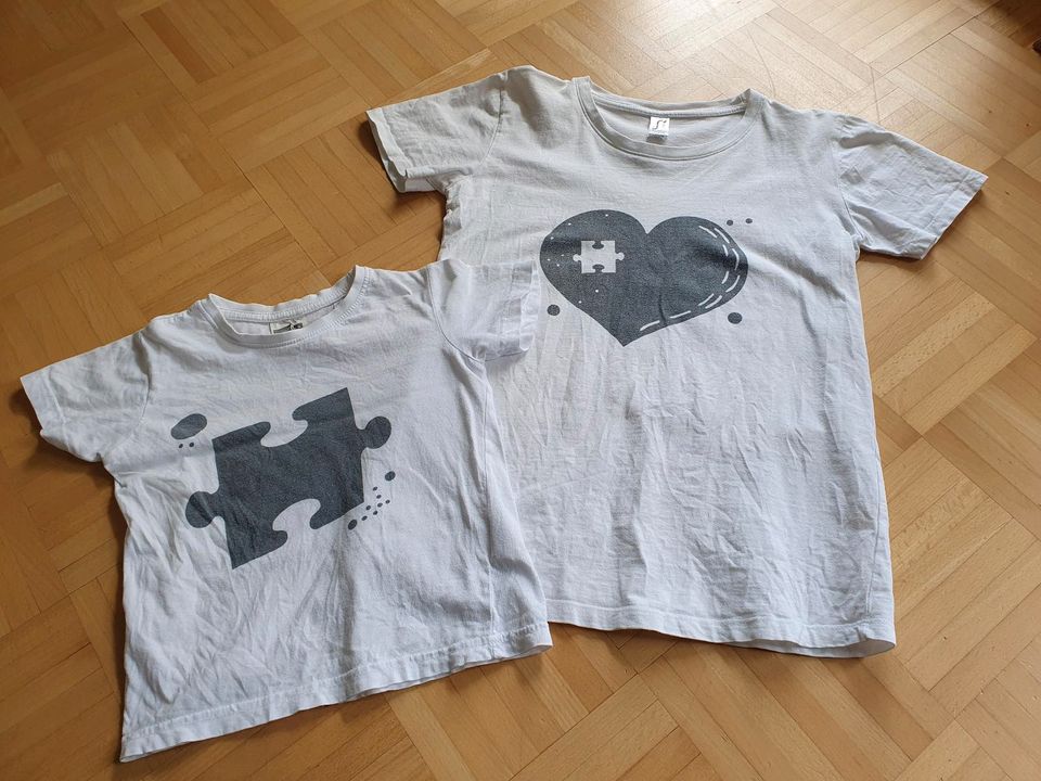 Mutter Tochter Partnerlook T-Shirt Puzzle in Unterföhring