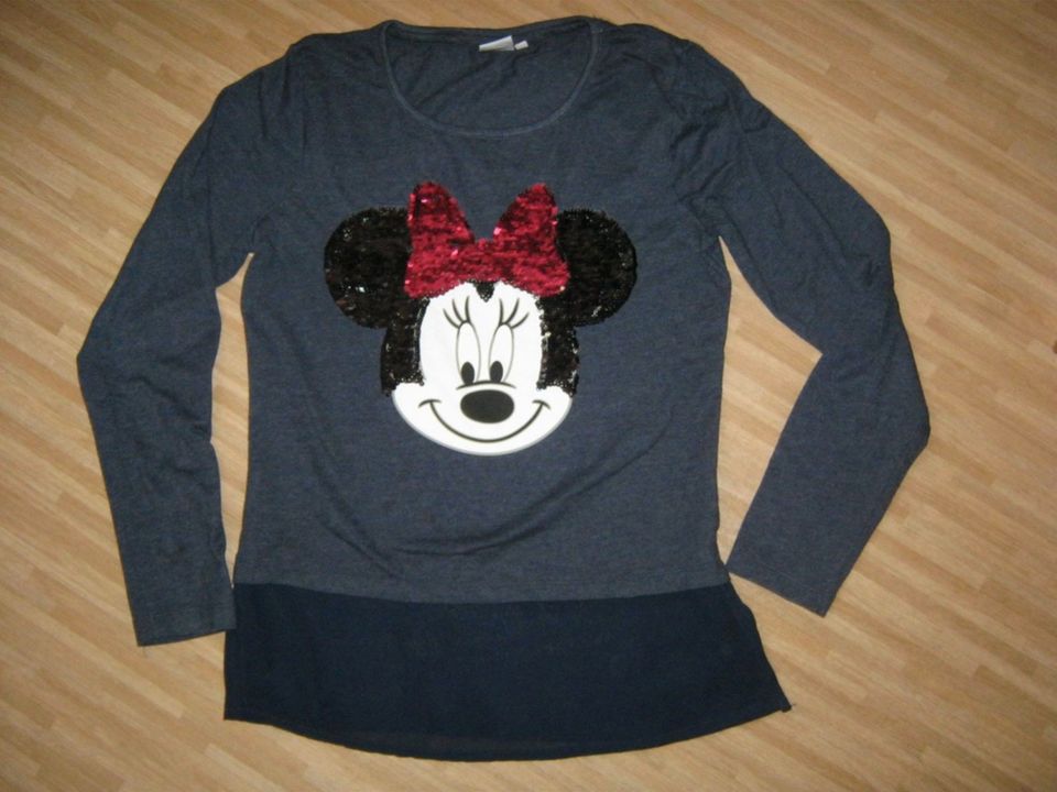 Minnie Mouse Wendepailetten Langarmshirt Gr. 158 164 in Mühlau