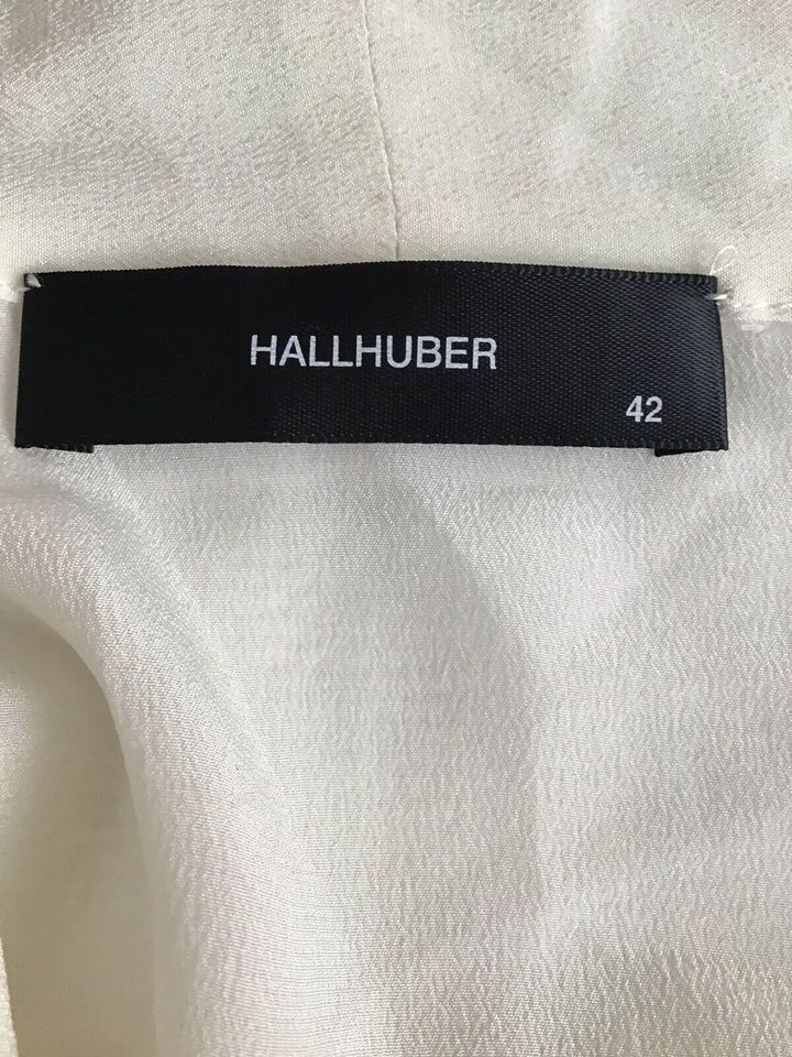 Hallhuber Seide 100% Bluse Schleife Gr. 42 L XL beige creme weiß in Köln