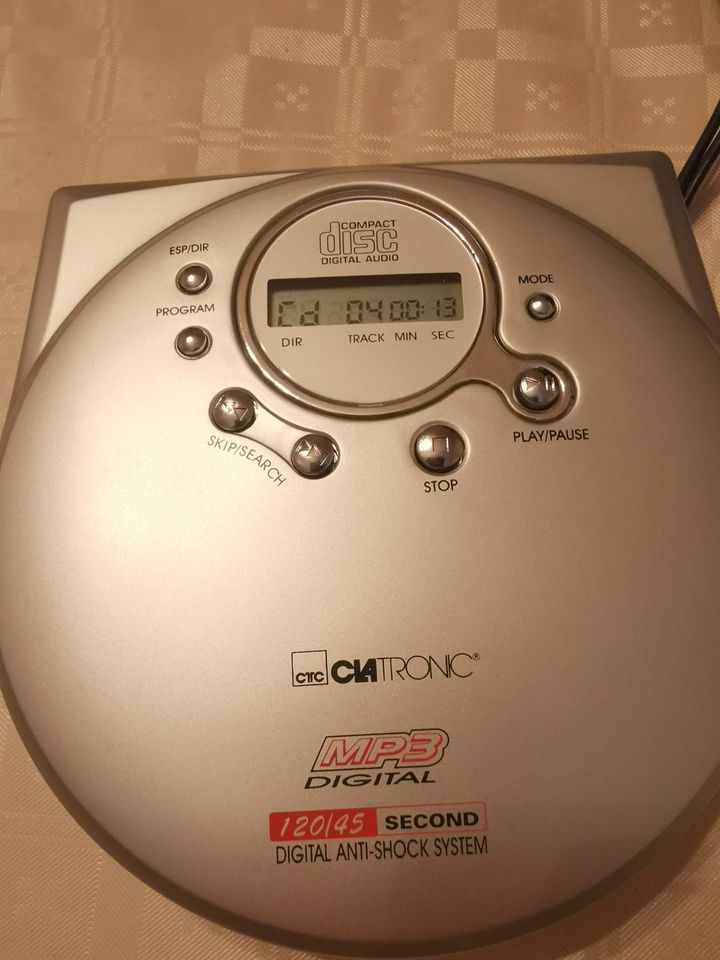 CLATRONIC CDP 515 Tragbarer CD-Player, CD Spieler Discman MP3 Sil in Essen