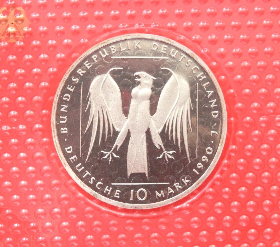 10 DM-Münze - BRD 800 Jahre Deutscher Orden "1190 - 1990" Spiegel in Bochum