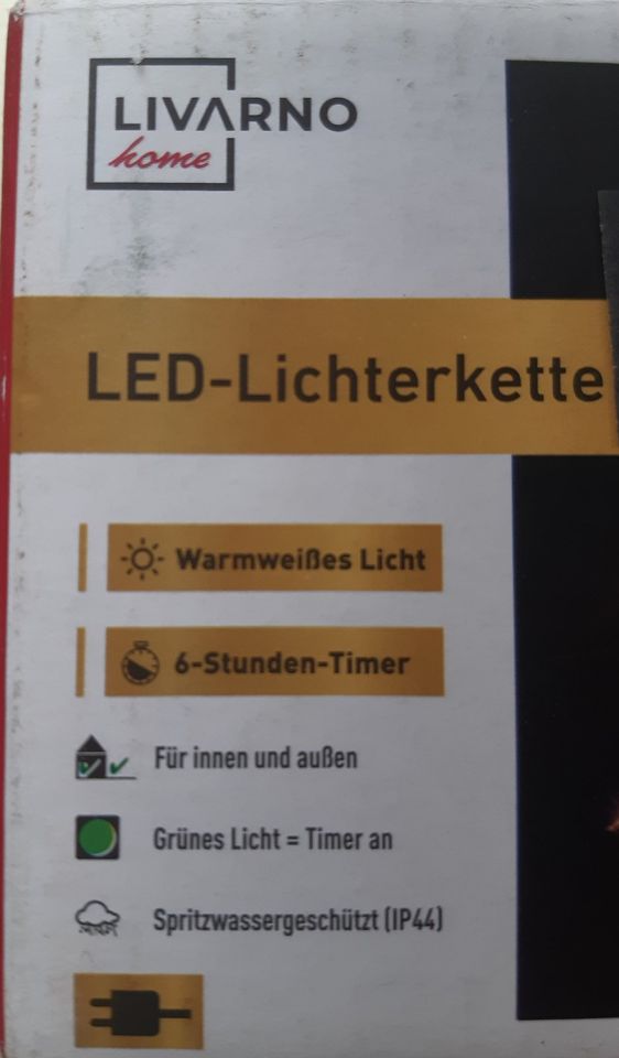 LIVARNO home LED-Lichterkette warmweiß m. 8 Lichteffekten 200 LED in Bad Gottleuba-Berggießhübel