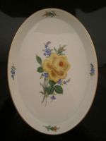 Meissen Wandbild / Tablett, Blumenbukett, gelbe Rose, 18,5 cm Nordrhein-Westfalen - Oberhausen Vorschau