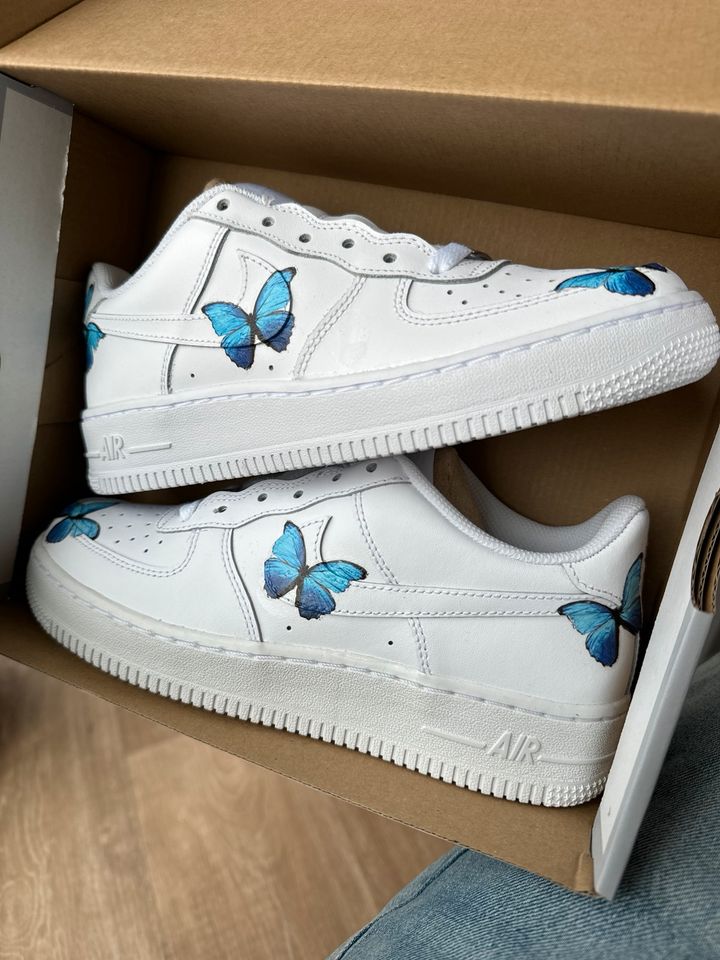 Custom Nike Air Force 1 Schmetterling Butterflies Design 36.5 37. in Dülmen