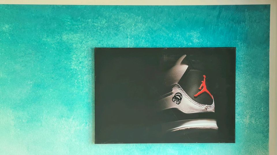 Nike Air Jordan 4 IV Mars Blackmon Spike Lee Kunst Leinwand Art in Köln
