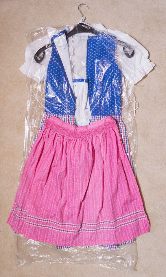 Edelherz Dirndl 3-teilig Gr. 34 Kleid Bluse & Schürze Kind in Hohenlinden