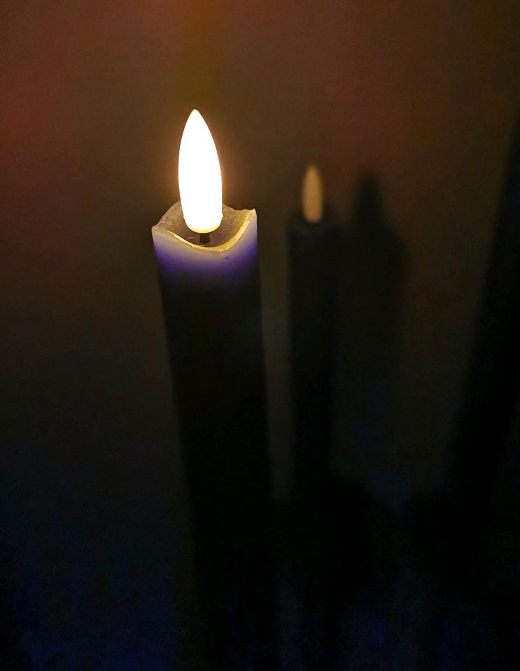 Kerzenständer Metall Kerzenleuchter Batterie An/Aus Knopf in Hasloch
