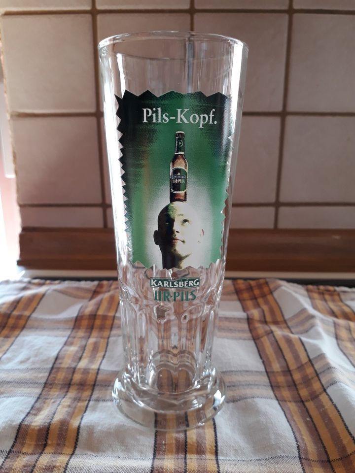 7 Gläser, Bierkrug, Sammelgläser, Karlsberg Ur-Pils 0,3 L - top in Sulzbach (Saar)