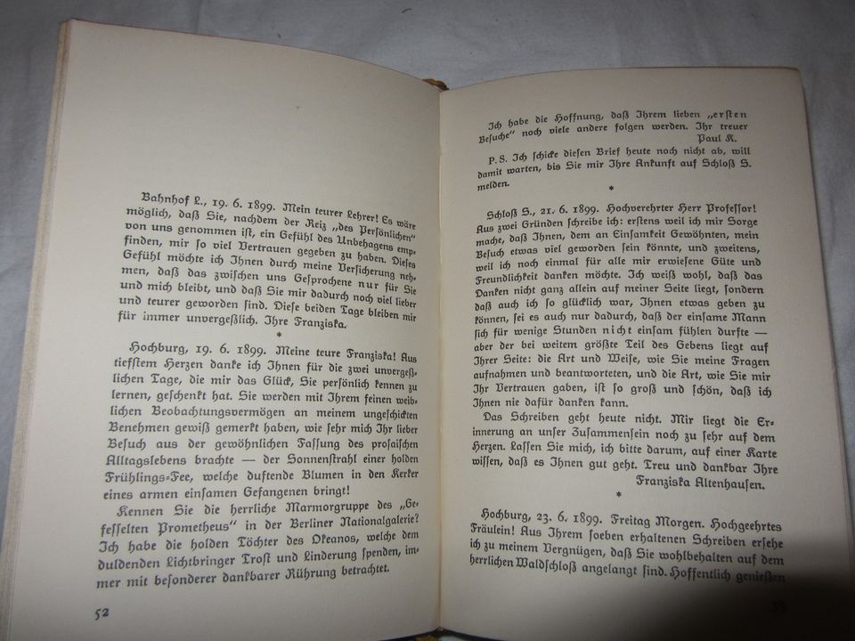 Buch Franziska von Altenhausen in Briefen 1889/1903 J. Werner in Taunusstein