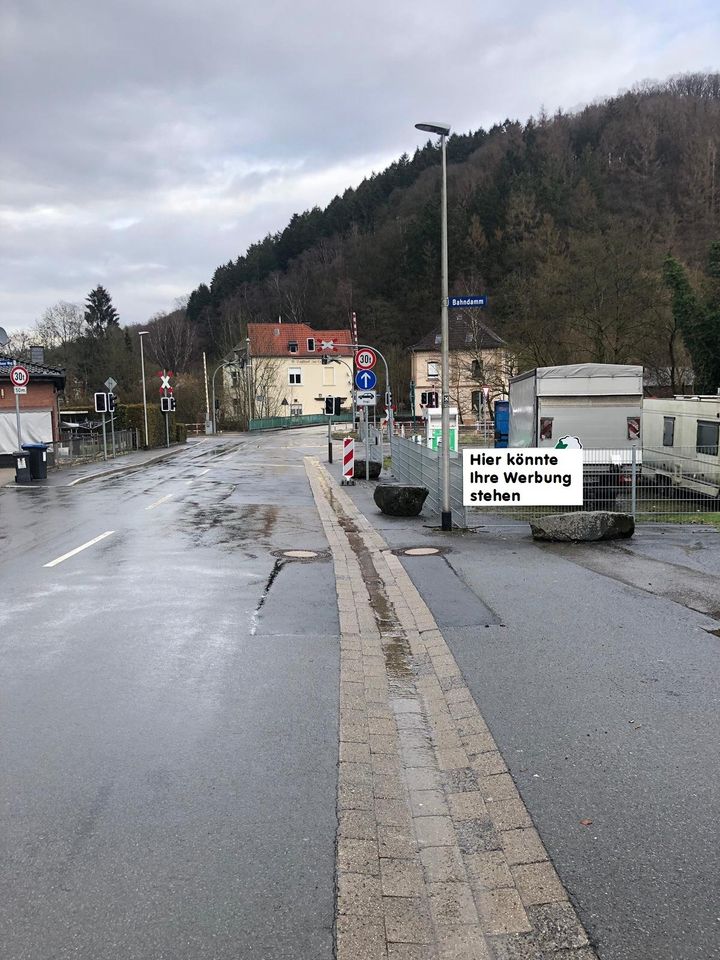 Zaunwerbung, Werbeschild, Werbefläche, Werbung in Hagen-Priorei in Hagen