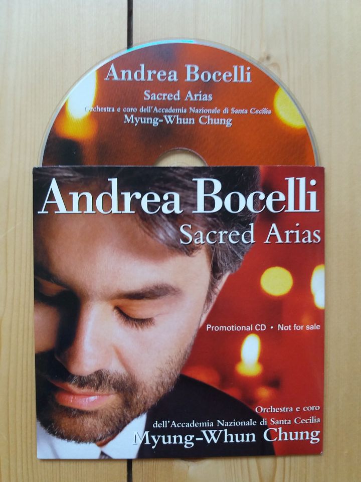 Andrea Bocelli "Sacred Arias" Geschenk-Set CD/VHS-Video/Heft, rar in Braunschweig