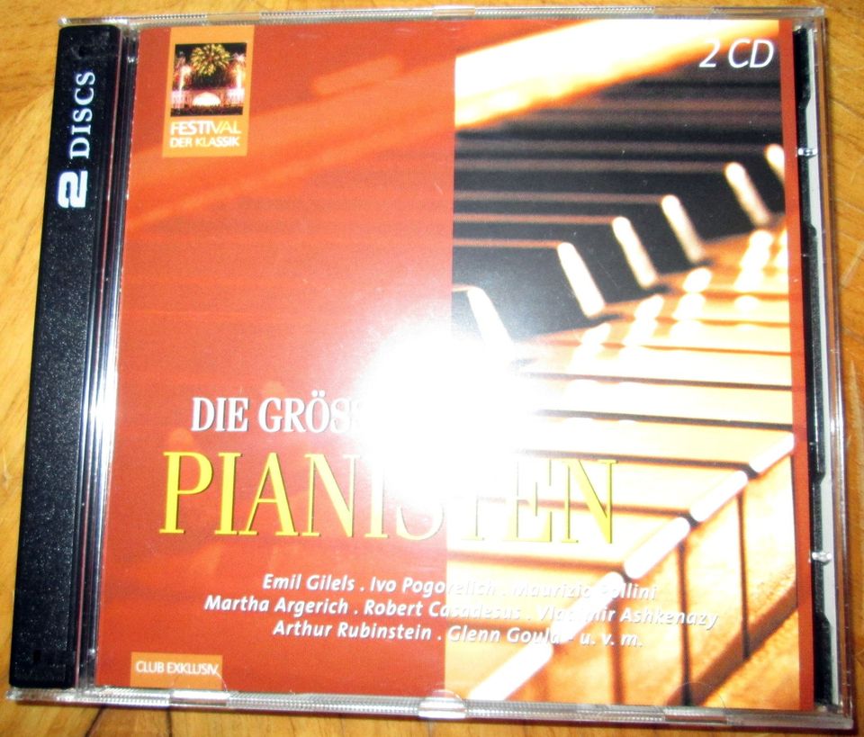 2CDs Die größten Pianisten Klassik zB.Mursky, Horowitz Rubinstein in Berlin