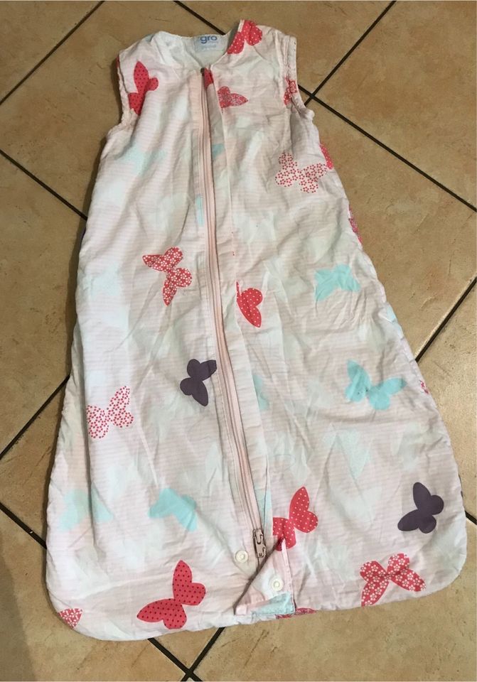 Schlafsack ohne Ärmel rosa mit Schmetterlingen Größe 80 in Oldenburg