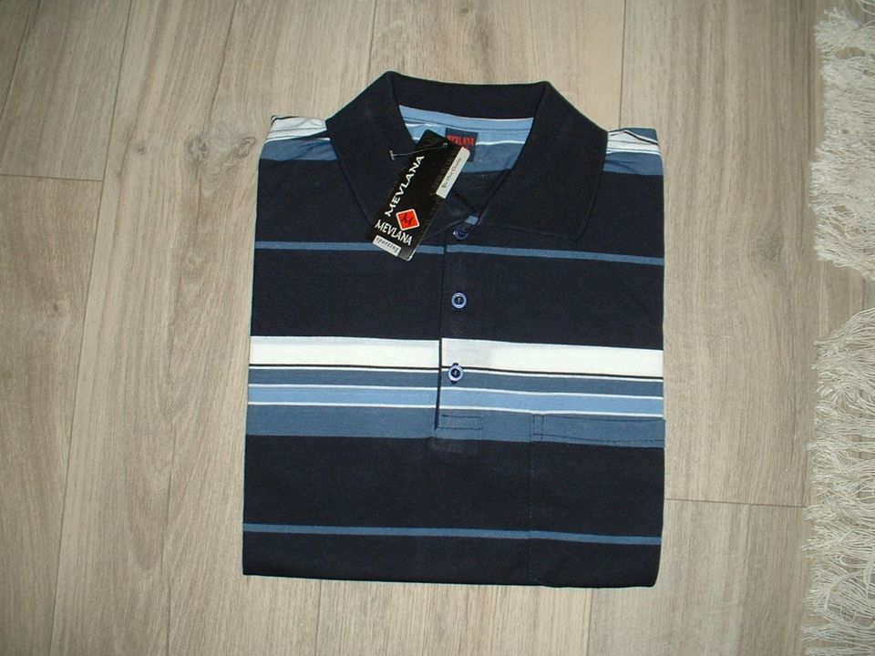 Poloshirt Blau-Töne gestreift, Gr. L = 50/52, NEU mit Etikett in Werl