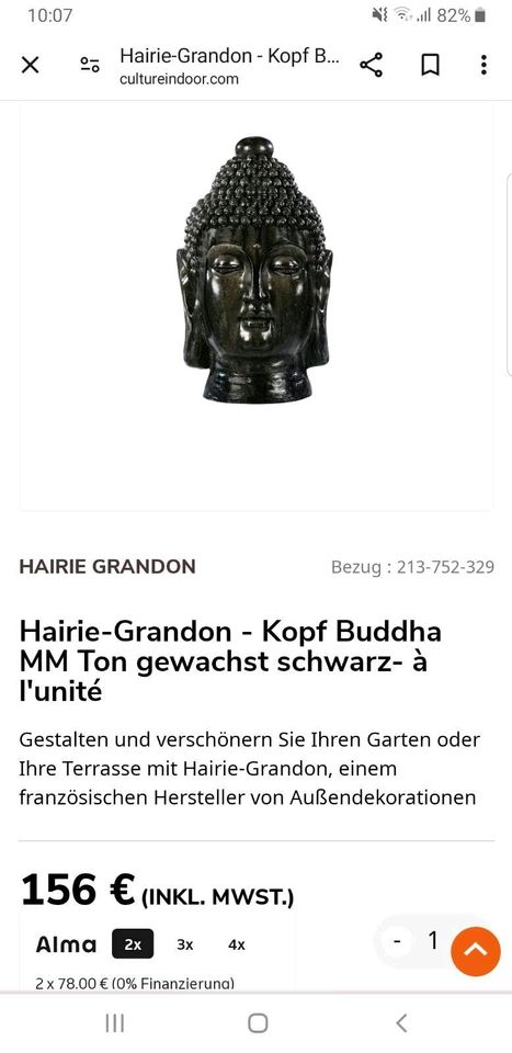 Buddha Deko Kopf Keramik in Karlsruhe