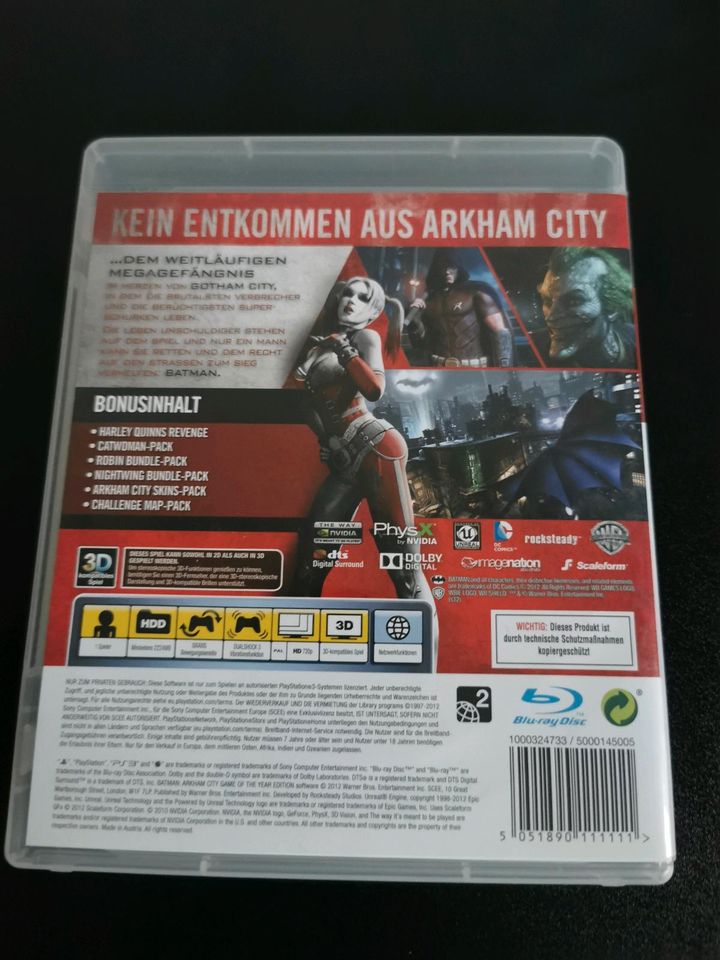 Batman Arkham City Game of the Year edition PS3 Spiel vollständig in Lüdenscheid