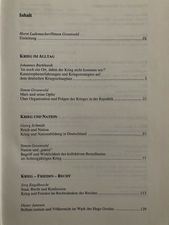 Lademacher Groenveld Krieg und Kultur 1998 Barock Niederlande in Düsseldorf