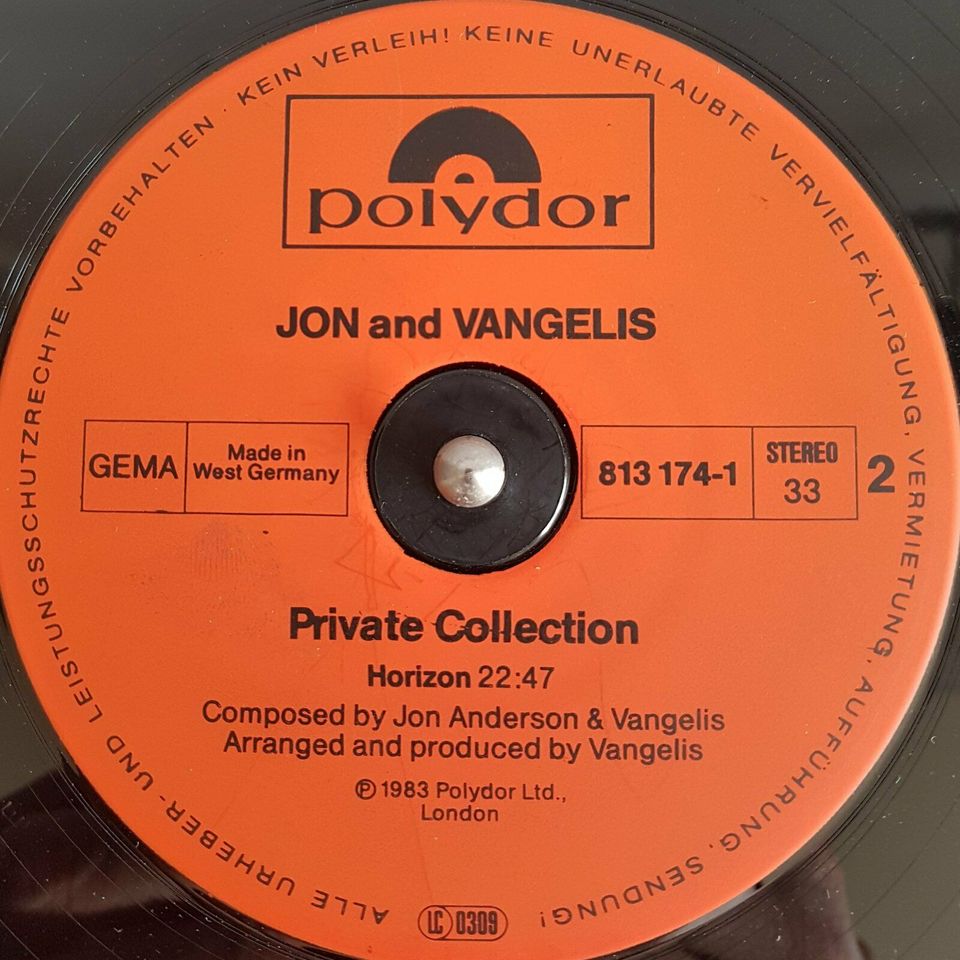 JON AND VANGELIS – PRIVATE COLLECTION  VINYL, LP in Hamburg