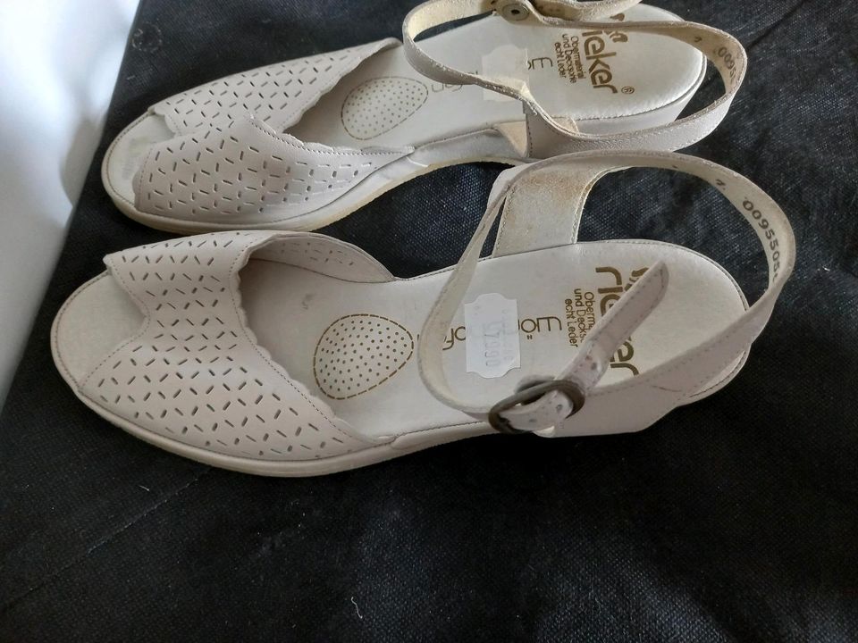 RIEKER NEU 40 Echtleder Sandalen Damenschuhe in Ebern