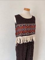 Boho Set Fransen Oberteil mit Hose vintage Sommer locker luftig Frankfurt am Main - Sachsenhausen Vorschau