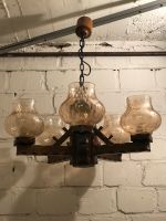 60er 70er Kronleuchter Lampe massiv Eichte Rauchglas Aachen - Aachen-Mitte Vorschau