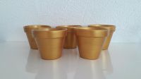 5 x Tontöpfe Gold bemalt  10 cm hoch Baden-Württemberg - Laupheim Vorschau