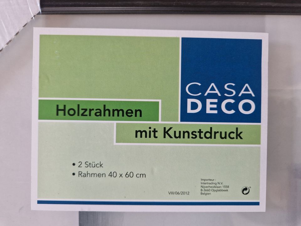 Holzrahmen mit Kunstdruck - 2 Stück NEU! in Lauterecken