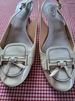 Tod's Slingpumps Schuhe Pumps Leder weiß Gr. 38 Rheinland-Pfalz - Germersheim Vorschau