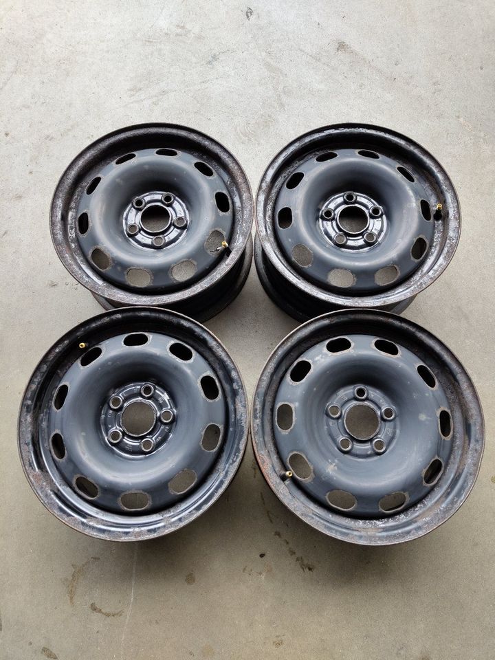 VW 6 x 14 5x100 ET38 1J0601027P GOLF OCTAVIA LEON STAHLFELGEN in Kall