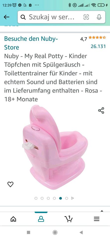 Kinder Töpfchen mit Spülgeräusch Toilettentrainer in Steinhagen