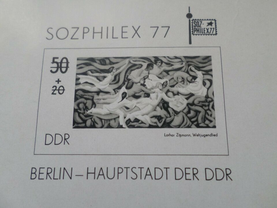 DDR Schwarzdruck Briefmarke MiNr.2249 Berlin Sozphilex 1977 in Berlin