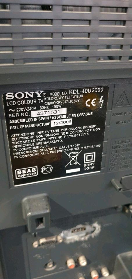 Sony KDL 40u2000 40 Zoll Fernseher in Bad Essen