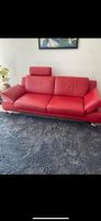 2 Sofas, Ledersofas, Wohnlandschaft Leder, Echtleder  - Rot Hessen - Wanfried Vorschau