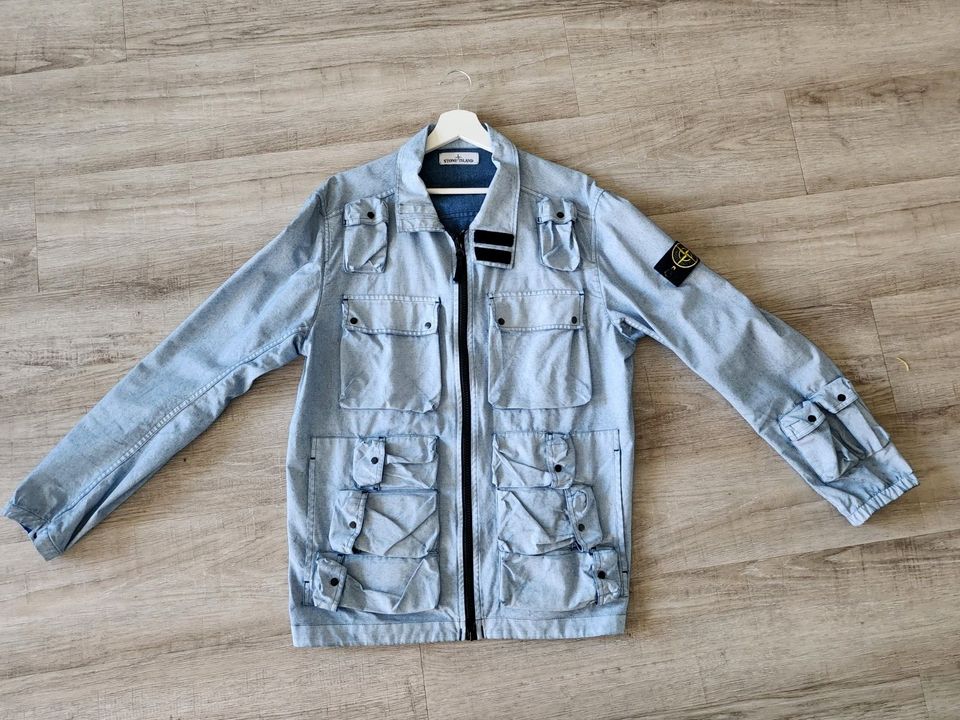 Stone island canvas placcato sale