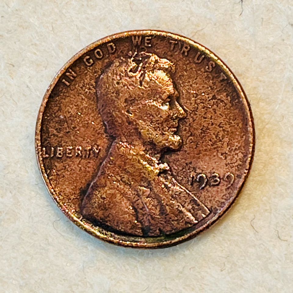 Münze USA One Cent 1939 Penny historisch in Mainz
