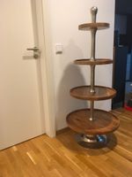 Gilde Etagere 4-Lagen Alu Mangoholz 60x145cm Rund Ablagetisch Bayern - Traunstein Vorschau