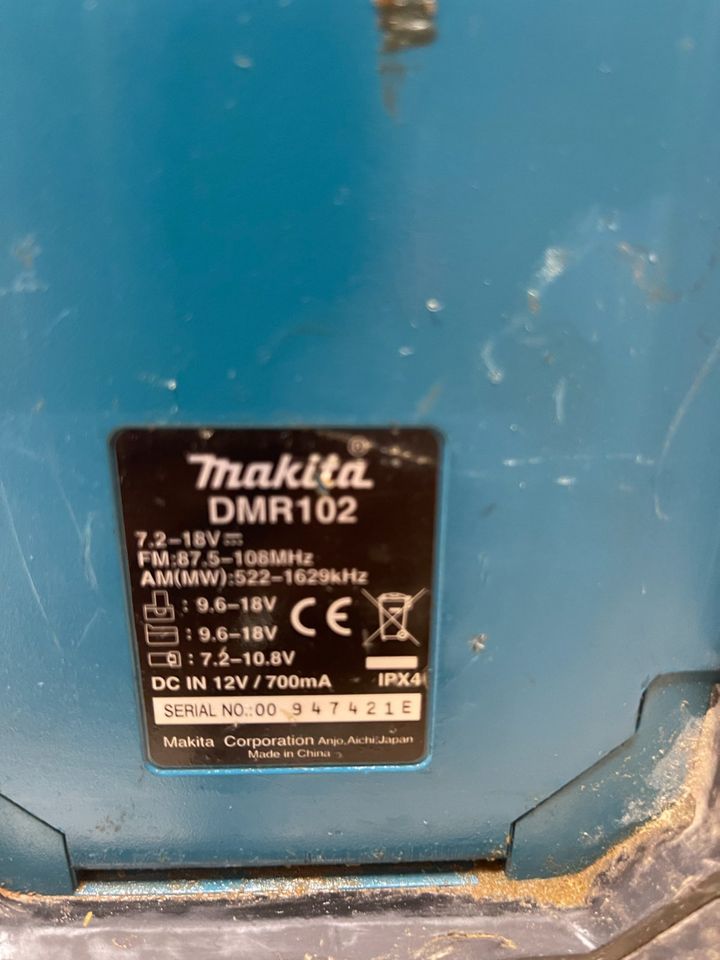 Makita dmr 102 Baustellenradio 18volt gebraucht in Wiedergeltingen