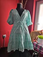 Kleid mit Stickereien türkis Sachsen - Ottendorf-Okrilla Vorschau