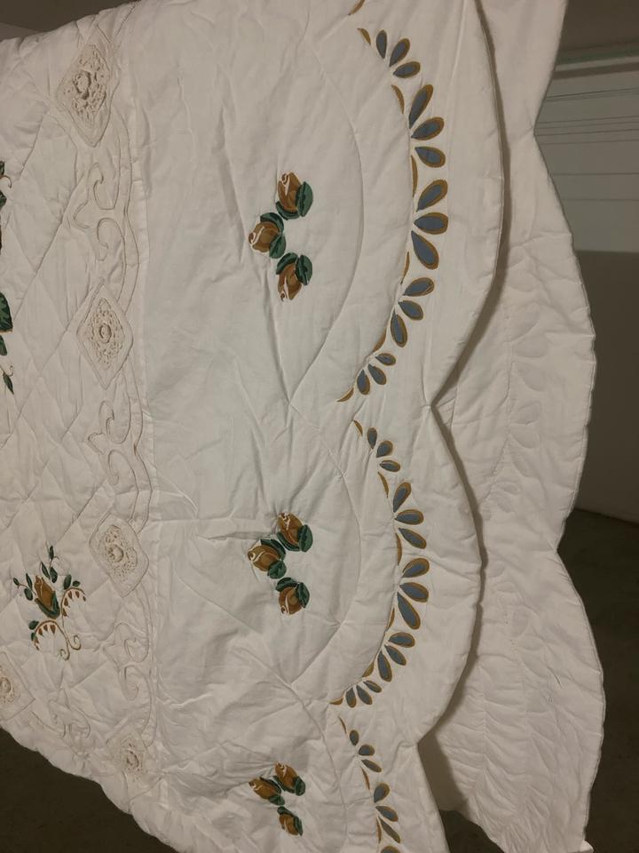 Tagesdecke XXL 290x210 Landhausstil Shabby Stepp beige in Bayreuth