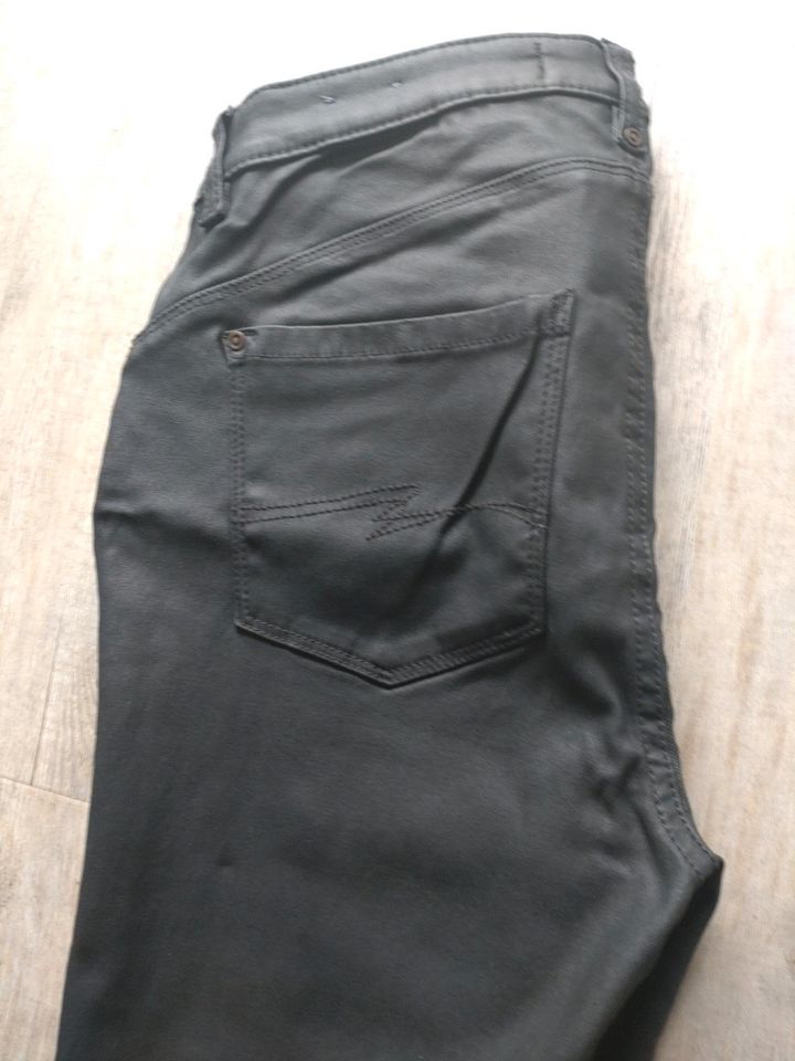 Street One - Denim Hose Lederoptik schwarz Gr.30/30 in Westhausen